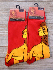 Lion King - King of Pride Rock Adult Crew Socks Cartoon 2 Pair Shoe Size 6-12