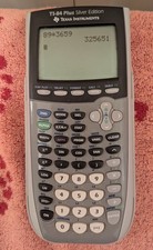 Gray Texas Instruments TI-84 Plus Silver Edition Graphing Calculator w/Cover