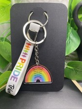 4" Silver-Tone Silicone Pride 2 in 1 Keychain Purse Backpack New Free Ship B7823