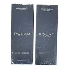 POLAR HAIR CARE - Black Hair Dye Shampoo for Gray Hair for Women  Men 2 Pack 