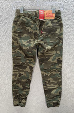 Levis Pants Boys Youth 8 Camouflage Jogger Elastic Waist Stretch Skater NEW