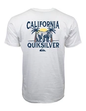 QUIKSILVER CALIFORNIA GRAPHIC WHITE T SHIRT