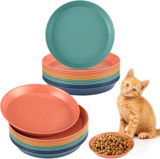 24 Pieces Whisker Fatigue Relief Cat Bowl 6 Inch Shallow Cat Food Dish Stray Dog