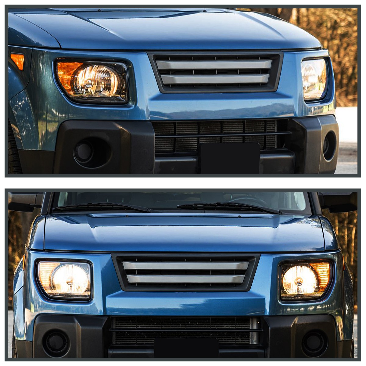 Fits 2003-2008 Honda Element Black Headlights Assembly Lamps Left+