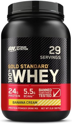 Optimum Nutrition Gold Standard? 100% Whey Protein, Banana Cream, 2 lb (907 g)