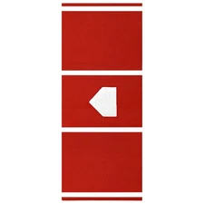 9.8x3.8ft Baseball and Softball Hitting Mat, Red Batting Stance Practice Mat