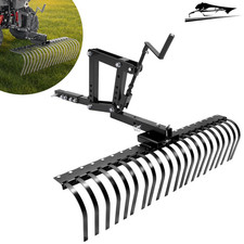 60" Landscape Rake w/1 Point Hitch Lift For Tractors Attachment Soil Gravel Lawn
