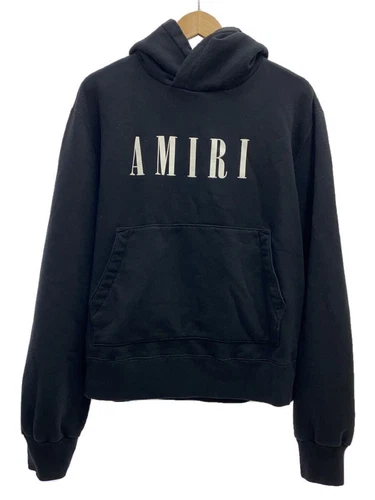AMIRI FELPA CON CAPPUCCIO XL COTONE Nera Usata