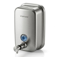 Commercial Stainless Steel Wall Mounted Soap Dispenser, 500ml 17oz , Silver