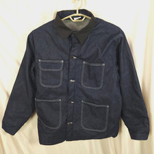 Bob Barker Blanket Lined Blue Denim Work Prison Chore Barn Jacket Mens L 42 & 44