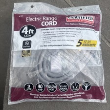 A LOT of 11 Certified Appliance 4 Ft Electric Range Cords 3-Wire 40A 125/250V