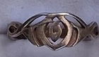 Vintage Fancy Pattern GYT Size 5 925 Silver Ring Band has Been Clipped