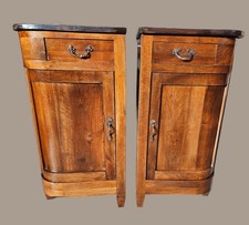 COPPIA COMODINI IN NOCE DI EPOCA XX SECOLO ITALIA RESTAURATI