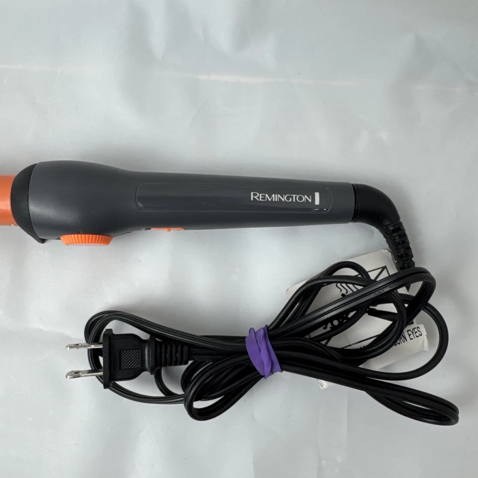 Remington Conical Slim Ceramic Hair Curling Iron Wand Infrared High Heat Orange - Image 3 of 4