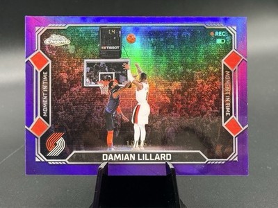 2025-26 Topps Chrome Update Damian Lillard Moments In Time #MT-11 SP Purple /75