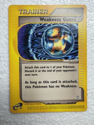Pokemon Card - Weakness Guard Aquapolis 141/147 Non Holo Bubble Charmander NM/LP