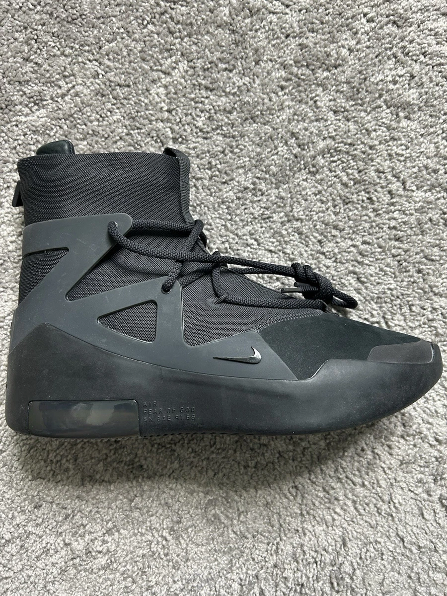 Size 10 - Nike Air Fear Of God 1 Triple Black 194276080054| eBay display picture 2