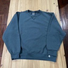 Russell Athletic Sweater Dri Power Mens Medium Green Blank Crewneck