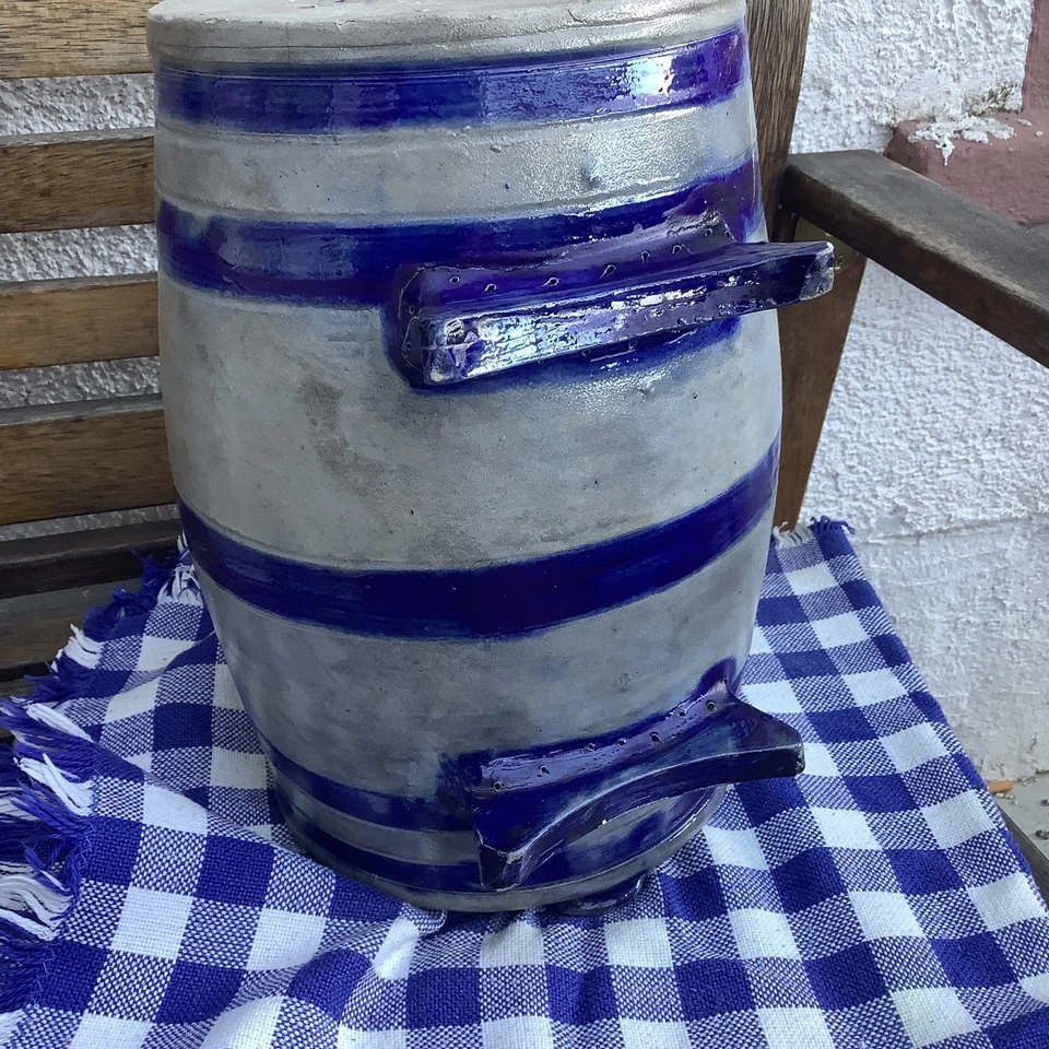 Altes Westerwälder Steingut Essigfass  schön Groß   19. Jahrhundert  - Bild 3 von 4