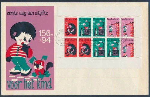 XE63257 Netherlands 1967 child welfare FDC used
