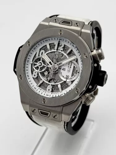 FULL SET - Hublot Big Bang Unico 45 WHITE/WEIß - TOP CONDITION/TOP ZUSTAND