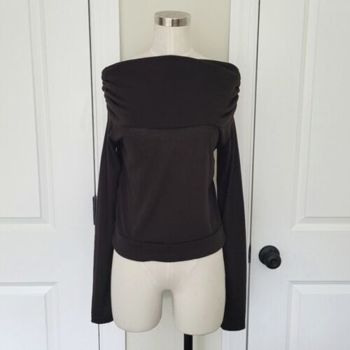Inappropriate Fashion Chocolate Brown Cropped Top Size S Going Out Soft Gift