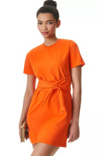 NWT $195 Alice + Olivia Evie Waist-Tie T-Shirt Dress in size XS!