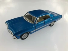 5" Kinsmart Chevy 1967 Chevrolet Impala Diecast Model Toy Car 1:43 Blue