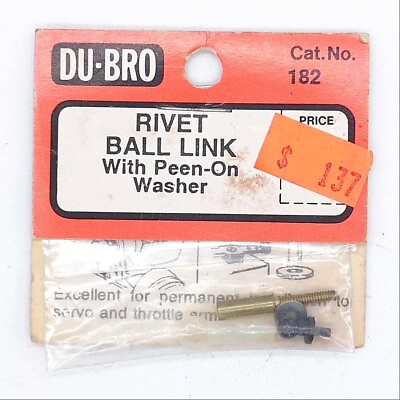 #ad #ad Ho Scale Parts Du Bro 182 Rivet Ball Link w Peen On Washer Track Train RC $4.51