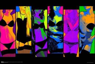 Pop Art Fantasy Non-Flocked Blacklight Poster - 36'' x 24''