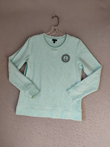 Talbots Womens Sweatshirt Small Blue Long Sleeve Logo Round Neck Pullover - Picture 3 of 10