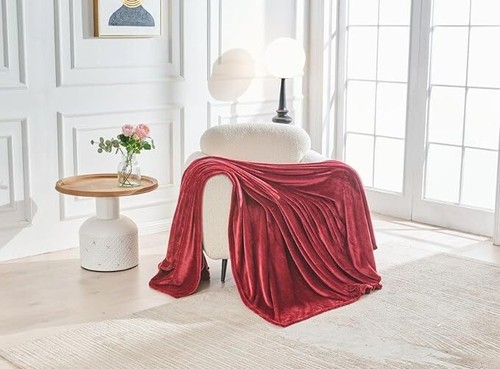 Flannel Fleece Throw Style are Tartan Check, Ditsy Floral, & Plain Soft Blankets - Picture 39 of 86