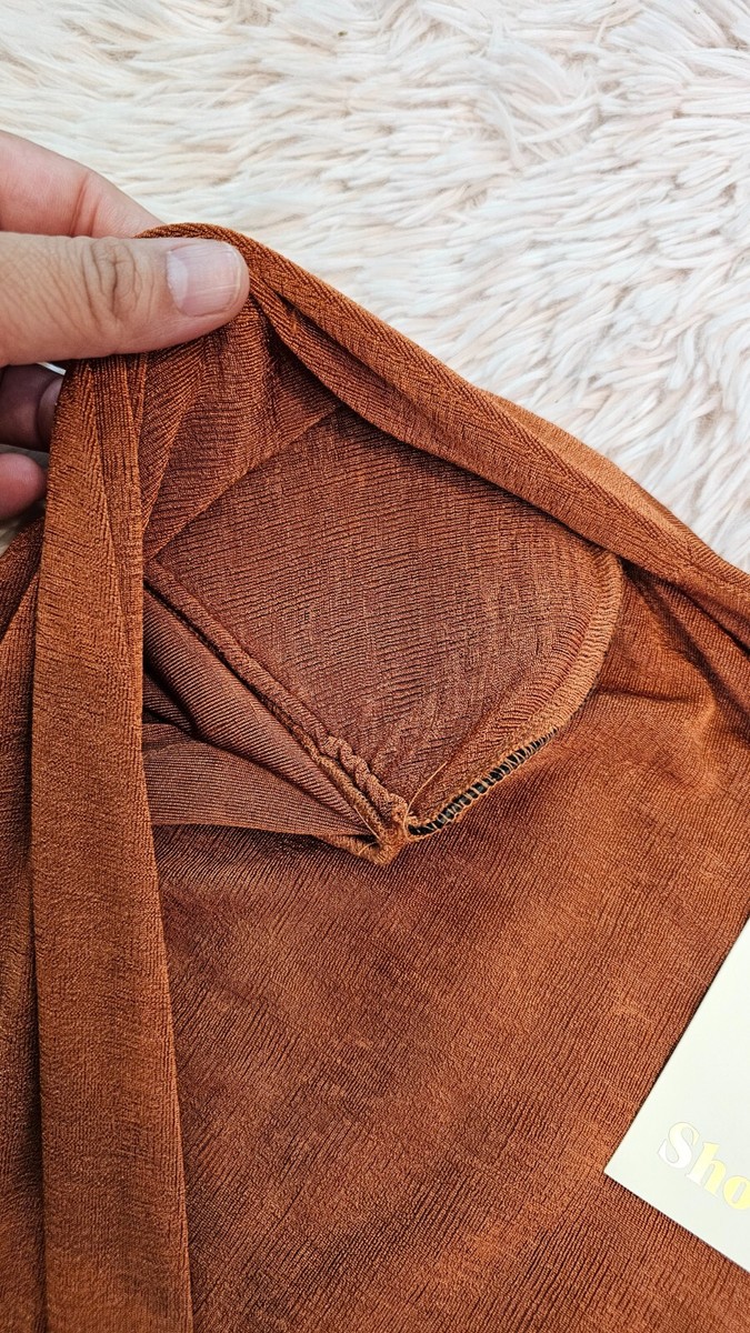 wide leg brown dress pants HIGH WAIST WIDE LEG DRESS PANTS: DUSTY ORANGE – AVArella Luxe Boutique main image 1