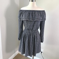 NEW $155 Michael Kors Womens Small Off the Shoulder Dress Long Sleeve