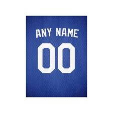 Los Angeles Dodgers Blue Jersey Print-Personalized NAME & NUMBER