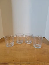 Vintage Libby Dimples 10oz Whiskey Glasses Set Of 4