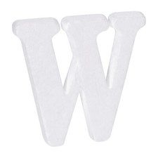 Foam Letters W Letter EPS White Polystyrene Letter Foam 100mm/4 Inch