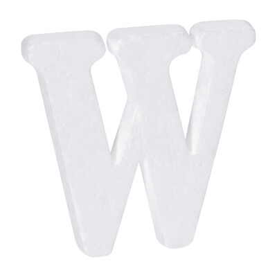Foam Letters W Letter EPS White Polystyrene Letter Foam 100mm/4 Inch