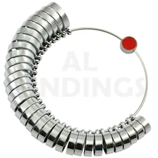 Wedding ring wide band 6mm 32 piece a-z+6 uk finger gauge ring sizer craft