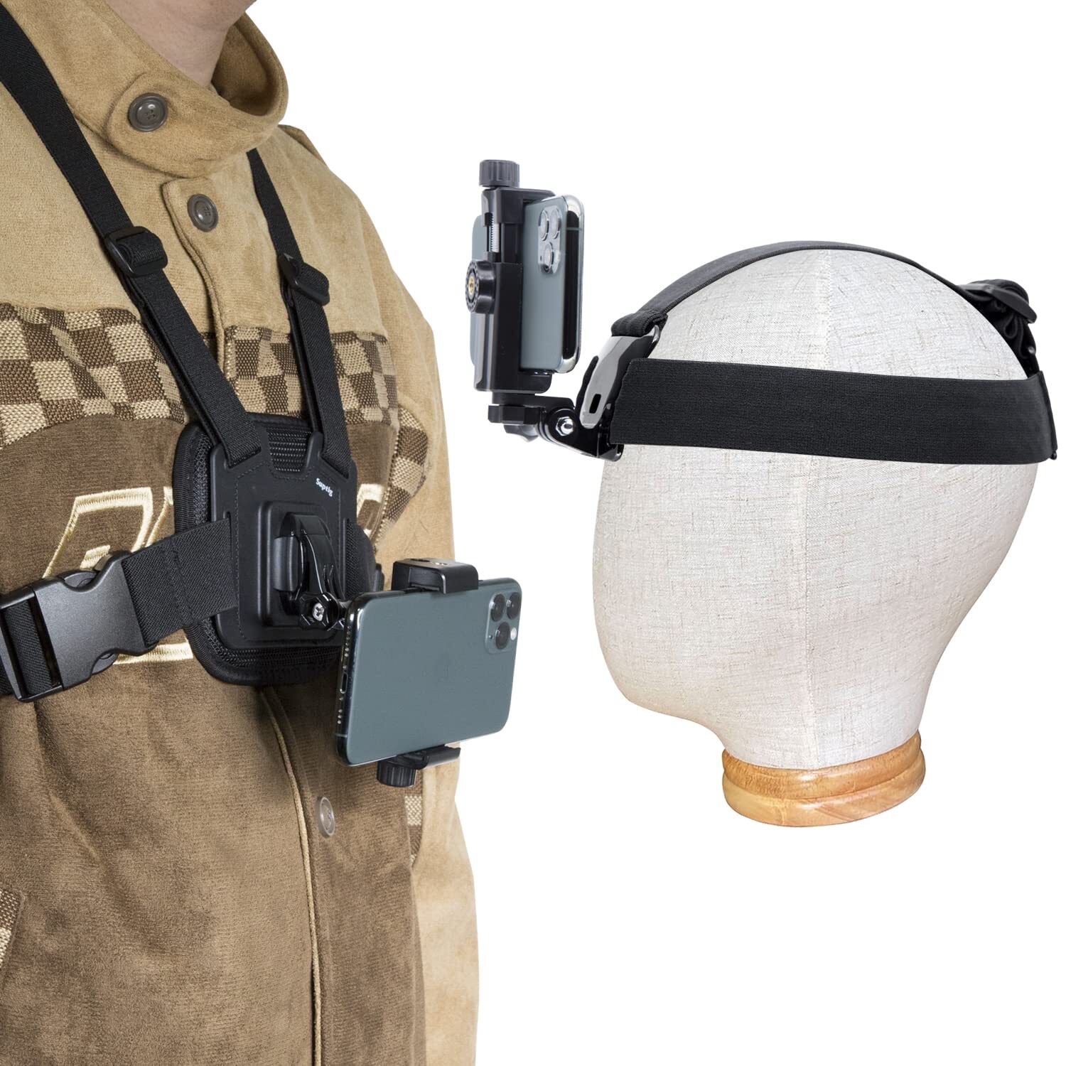 iPhone & GoPro Chest & Head Mount for Action Cameras-image
