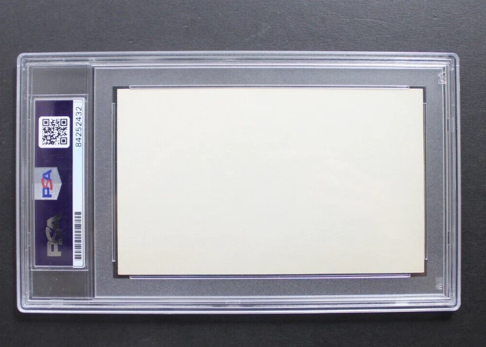 Casey Stengel (d.1975) HOF Autograph 3x5 Index Card Encapsulated BOLD SIGNED PSA - Image 2 of 4