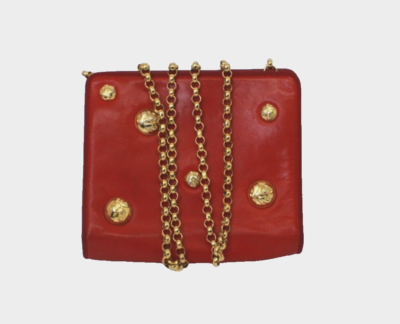 USED/Salvatore Ferragamo エナメル クラッチバッグ Vintage Salvatore Ferragamo Crossbody Clutch w/ scattered gold