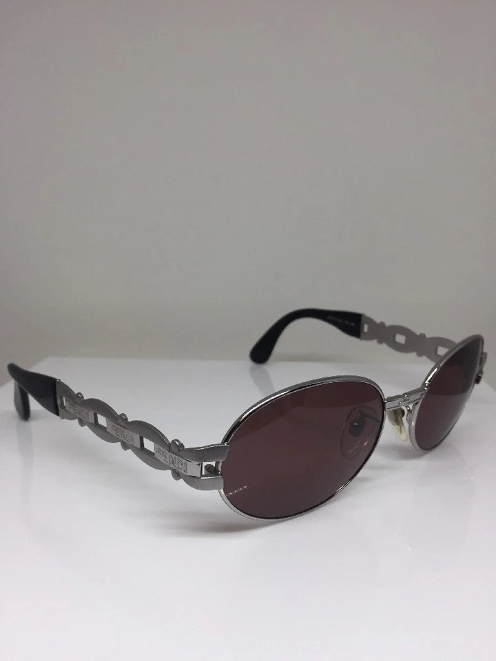 Новый винтажный Fendi SL 7058 солнцезащитные очки мод. SL 7058 C. 589 серебро сделано в Италии - Изображение 4 из 4