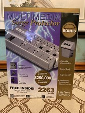 NIB - Stratitec Multimedia Surge Protector  Travel Surge Protector
