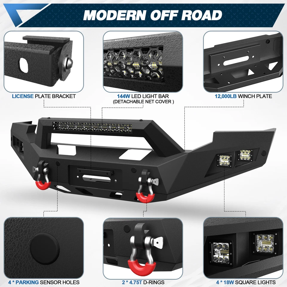 For 2005-2007 Ford F250 F350 Super Duty Front Or Rear Bumper w/Sensor Holes  - Image 3 of 4