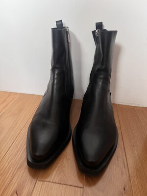 River Island Leather Boots EU 39 Womens Black