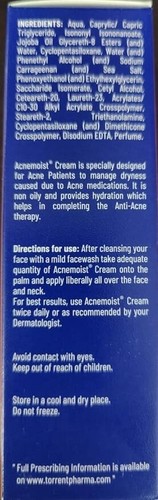 2x Torrent Pharma Acnemoist Moisturizer Acne Scars dry Sensitive Skin Cream 60gm - Picture 2 of 3