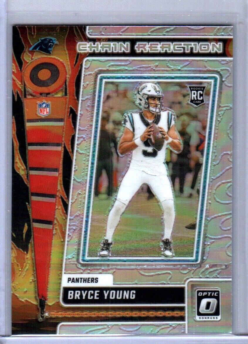 Bryce Young 2023 Donruss Optic Rookie Chain Reaction Silver Holo #CR-BY