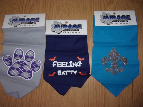 Bundle of 6 assorted dog bandanas mixed sizes - Picture 2 of 3