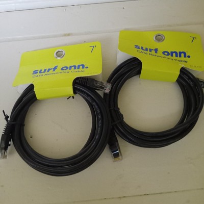2 New CAT 6 networking cables. 7ft in length. 